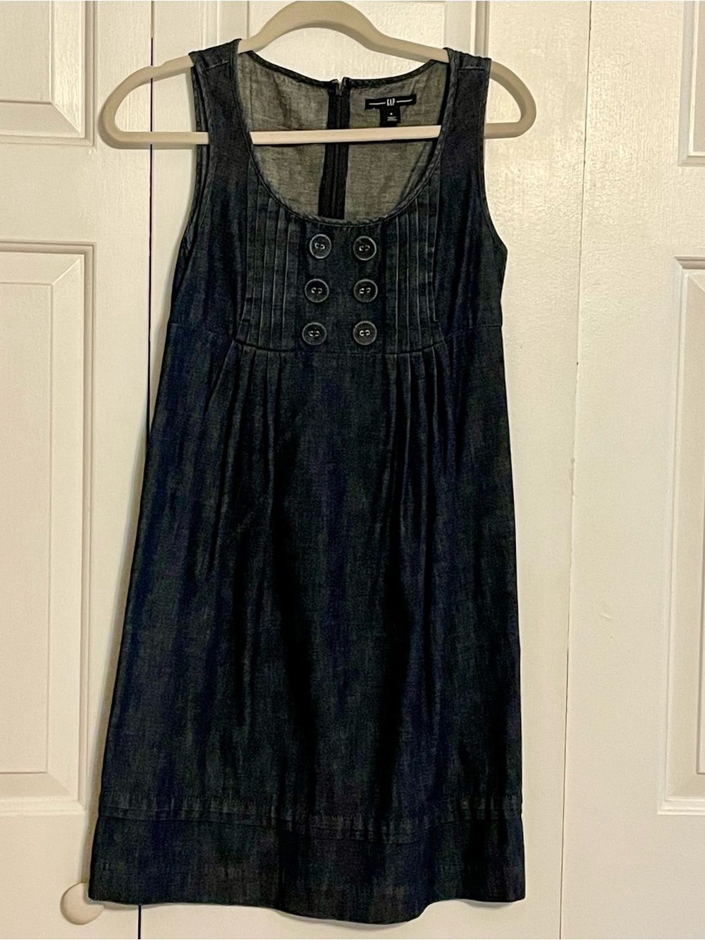 GAP Dark Navy Sleeveless Button-Front Mini Dress